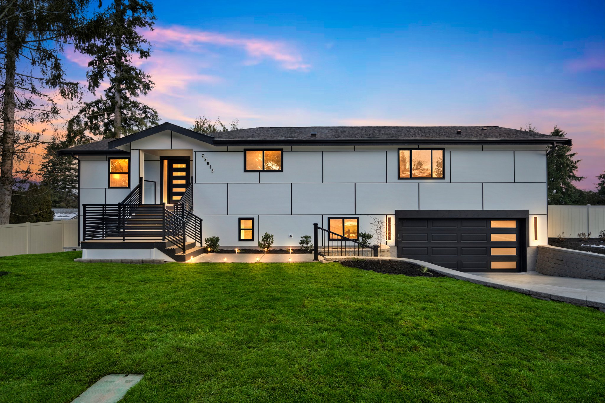 Twilight exterior from Jacob’s Brier listing work