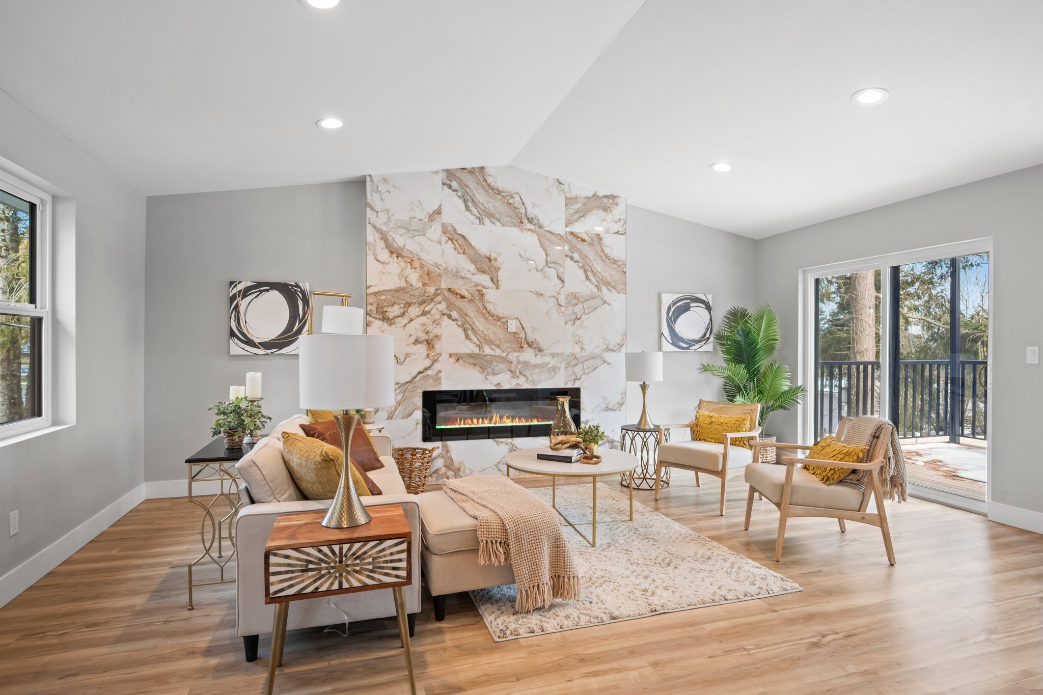 Professionally presented living room from Jacob’s Brier listing portfolio
